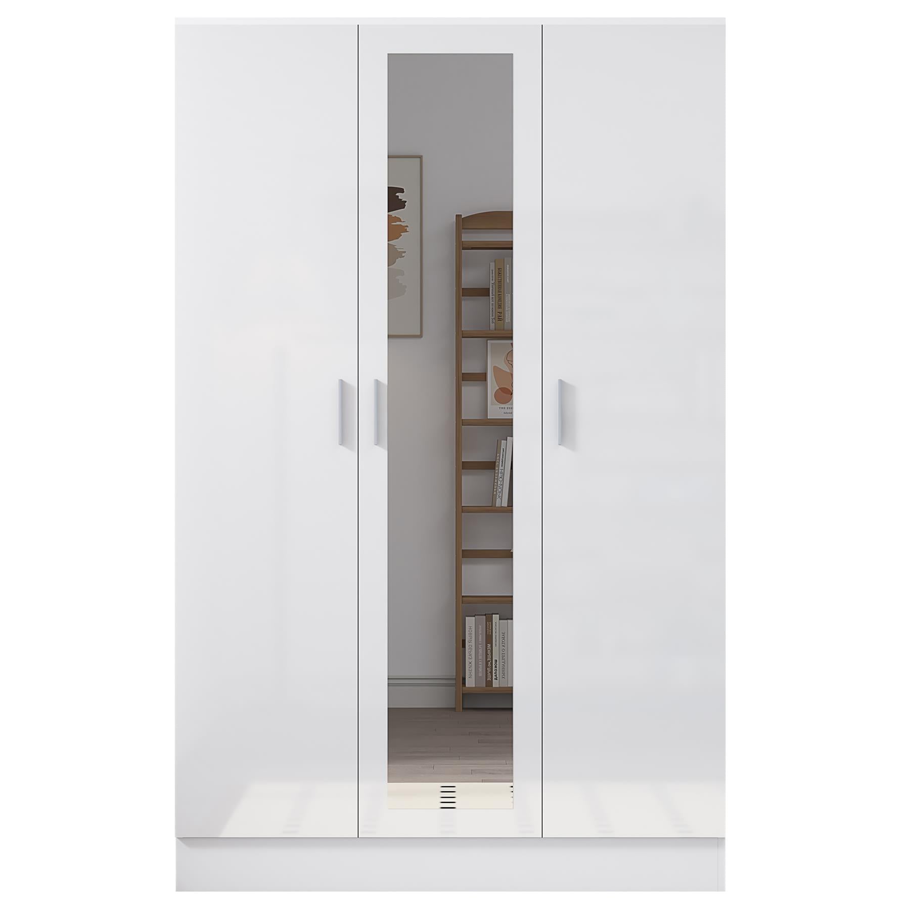 REFLECT High Gloss Bedroom Furniture Wardrobe Chest Bedside Desk Option in White