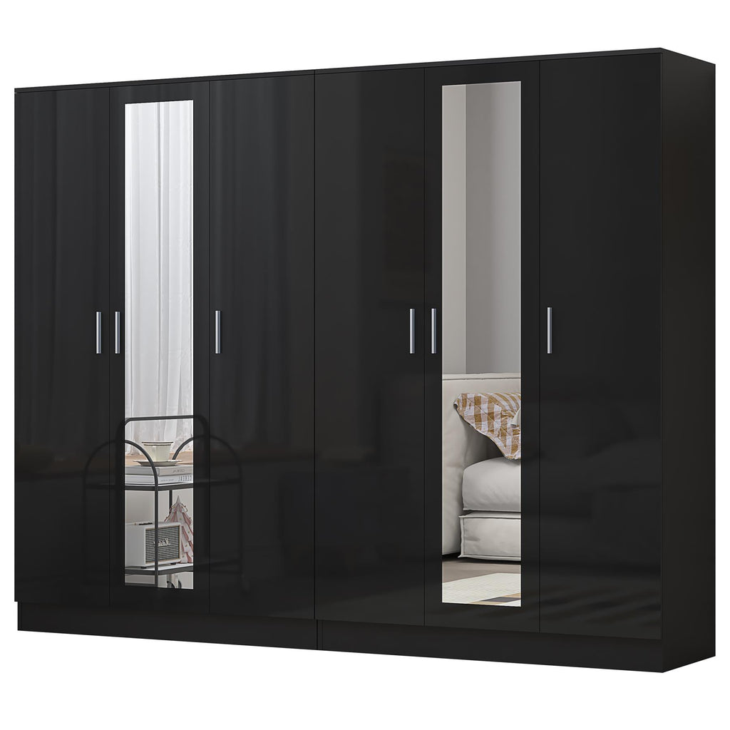 REFLECT 2pc Wardrobe Bundle - 3 Door Mirror + 3 Door Mirror - 4 Colour Options