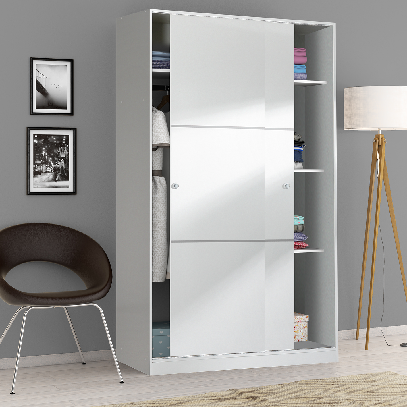 Modern Hinged/Sliding Wardrobes - Optional Internal Drawer & Colour Options
