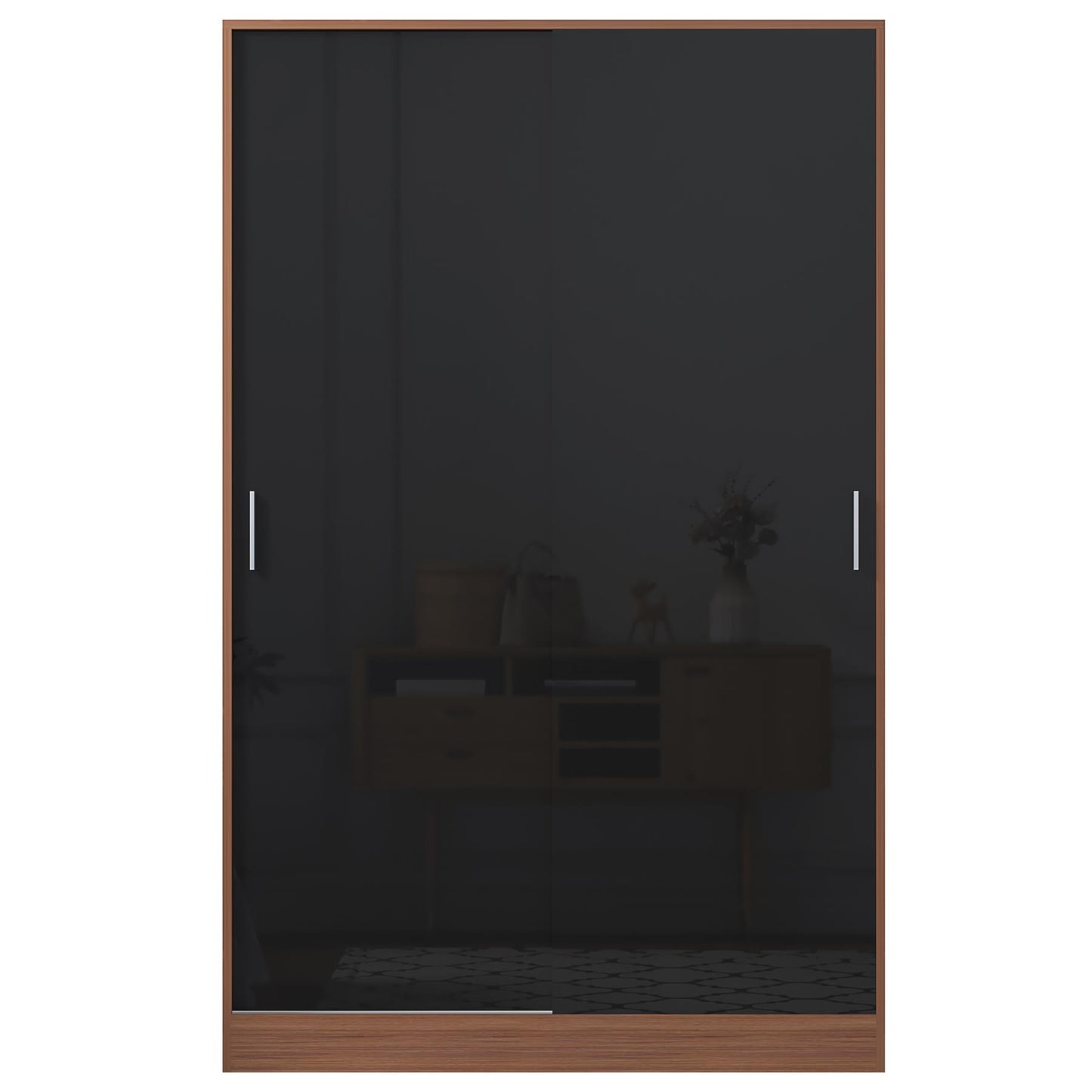REFLECT Gloss Bedroom Furniture Wardrobe Chest Bedside Desk - 4 Colour Options