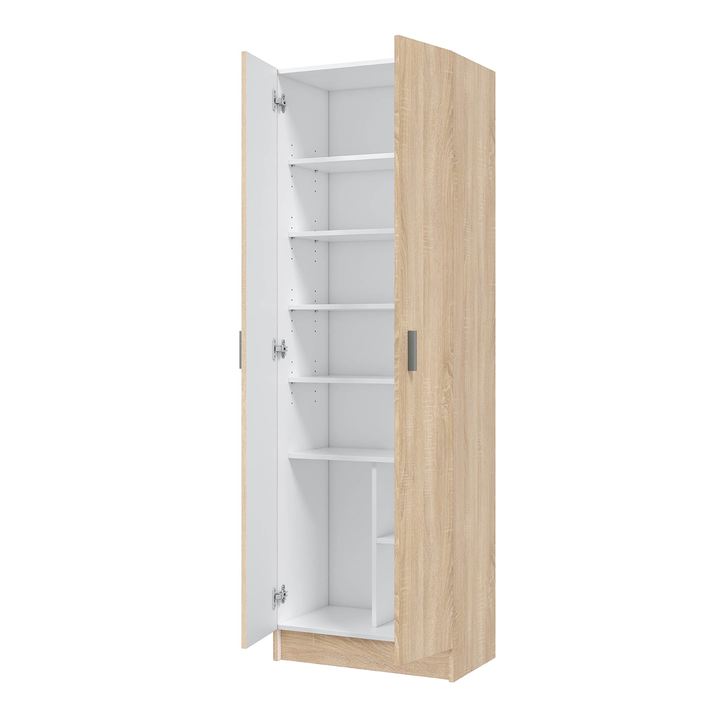 Vita Oak 2 Door Shoe & Boot Cupboard - Modular Kitchen Utility Room Cleaning Cabinet