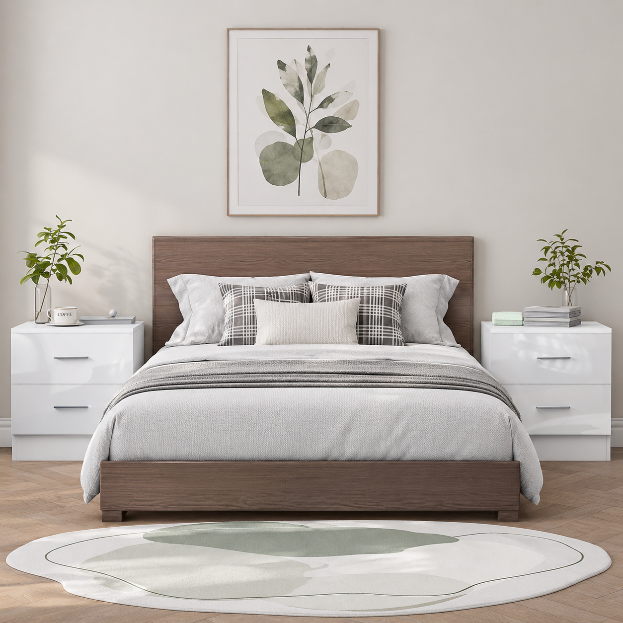 REFLECT High Gloss Pair of 2 Drawer Bedsides in 4 Colour Options