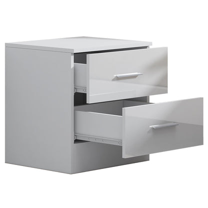 REFLECT High Gloss Pair of 2 Drawer Bedsides in 4 Colour Options