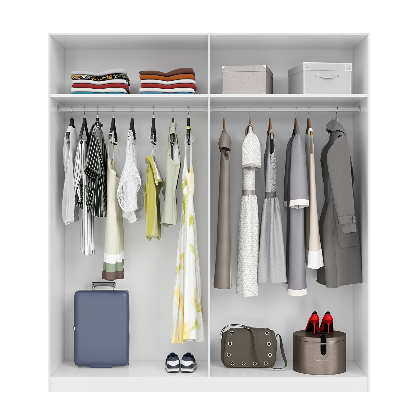 Modern Hinged/Sliding Wardrobes - Optional Internal Drawer & Colour Options