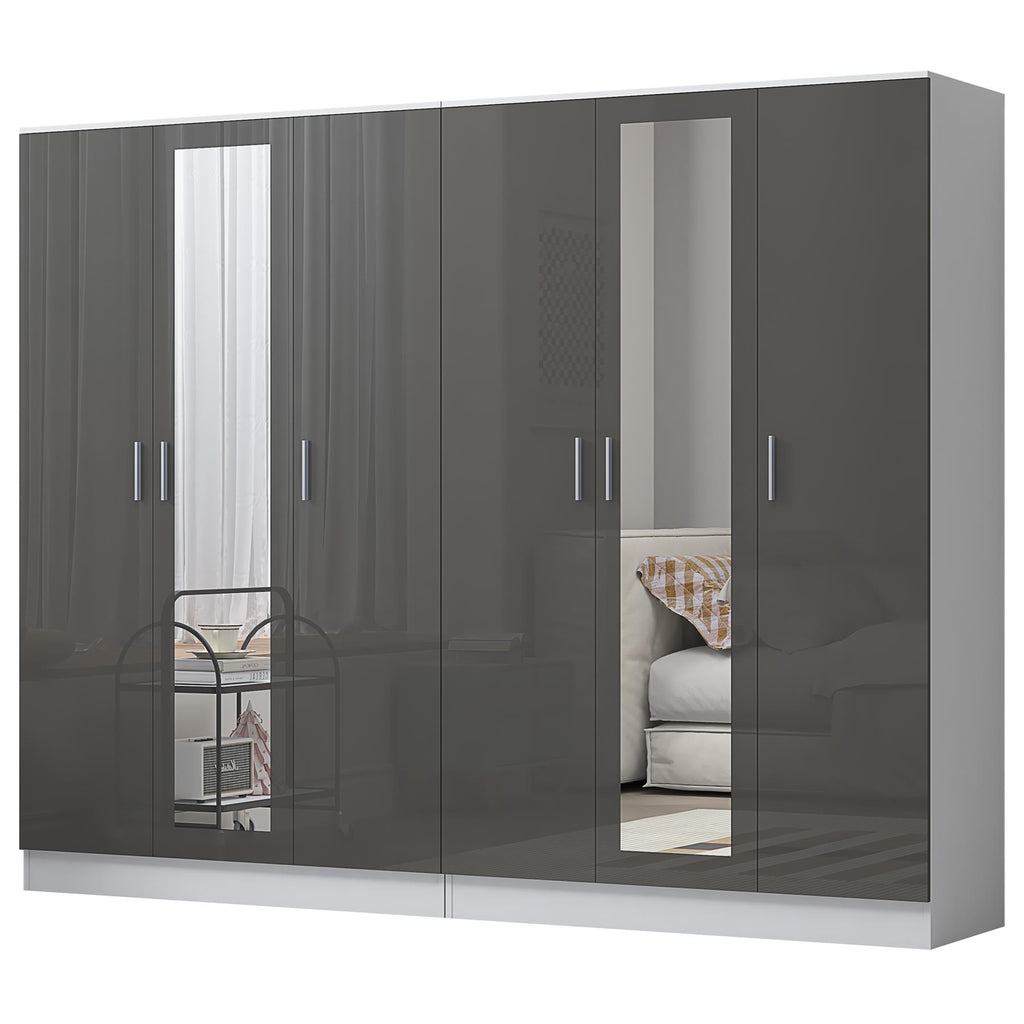 REFLECT 2pc Wardrobe Bundle - 3 Door Mirror + 3 Door Mirror - 4 Colour Options
