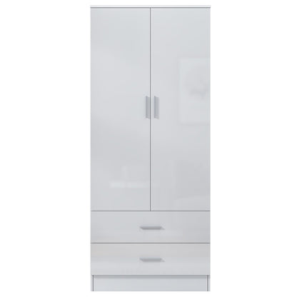 REFLECT Gloss Bedrooom 2 Door & 2 Drawer Combination Wardrobe - 4 Colour Options