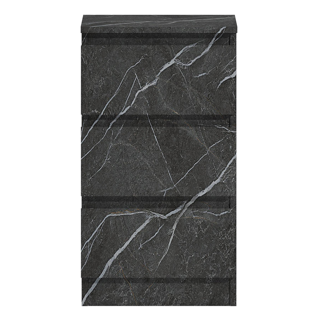 ZITA Bedroom Furniture Range Wardrobe Chest Bedside in Grey Marble Effect