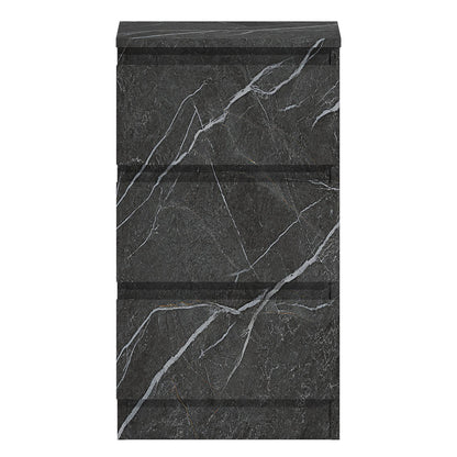 ZITA Bedroom Furniture Range Wardrobe Chest Bedside in Grey Marble Effect
