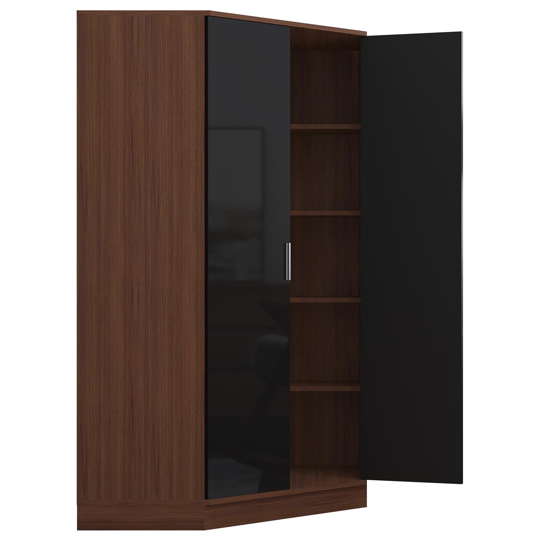REFLECT Gloss Bedroom Furniture Wardrobe Chest Bedside Desk - 4 Colour Options