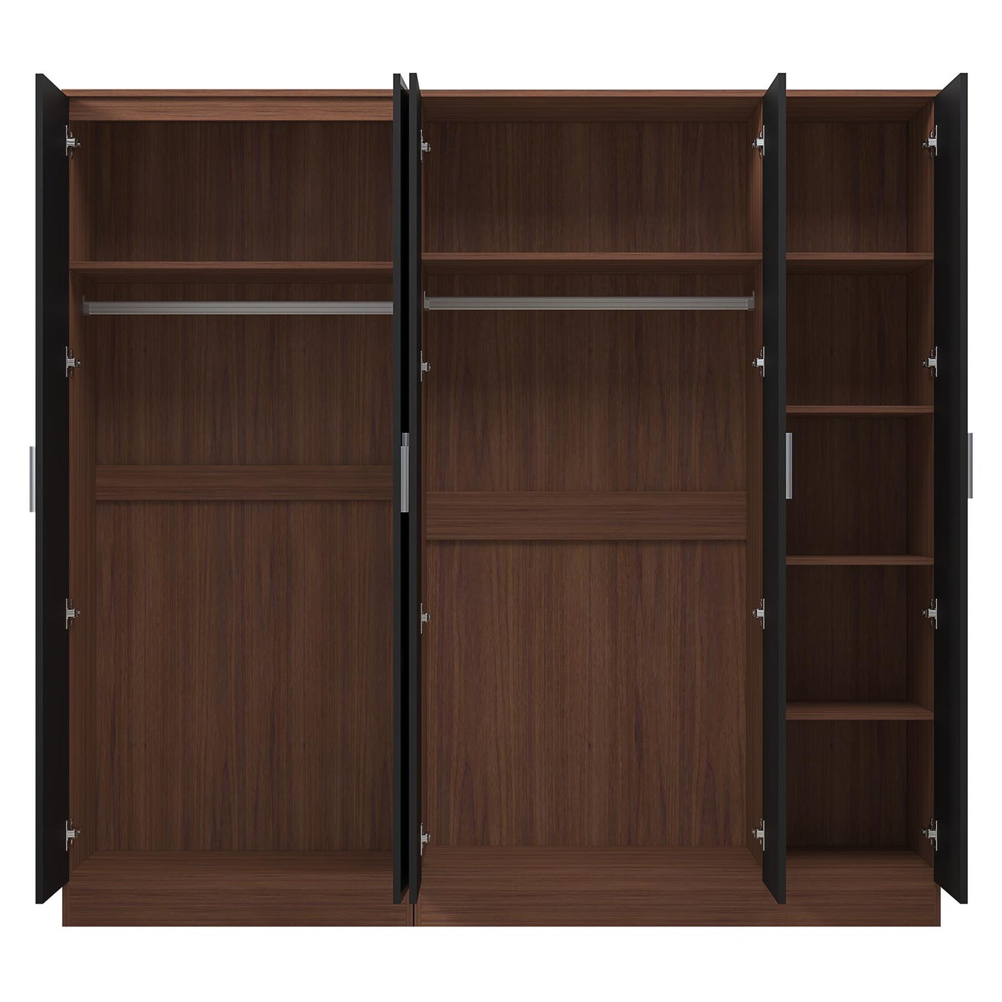 REFLECT 2pc Wardrobe Bundle - 3 Door Mirror + 2 Door Plain - 4 Colour Options