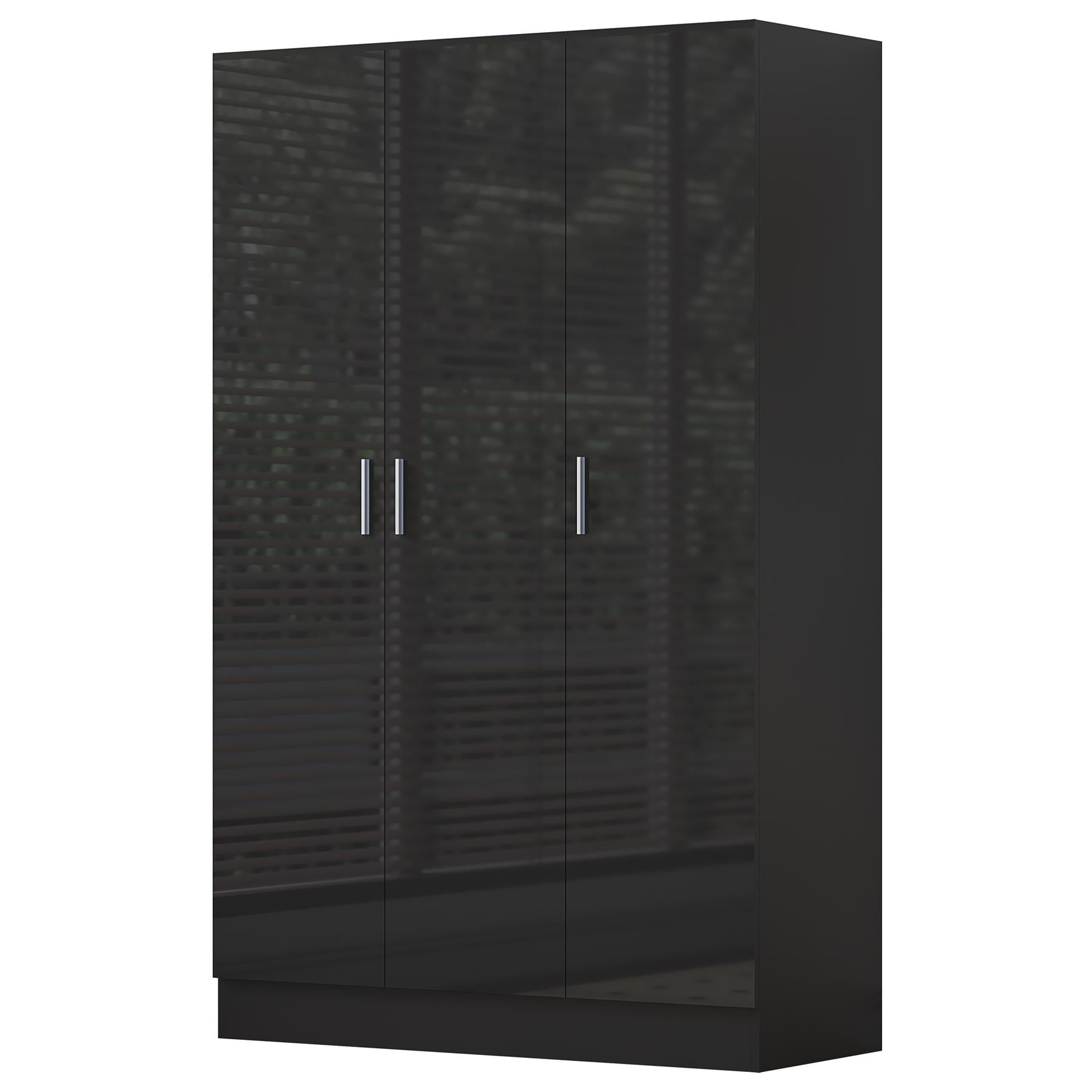 REFLECT Gloss Bedroom Furniture Wardrobe Chest Bedside Desk - 4 Colour Options