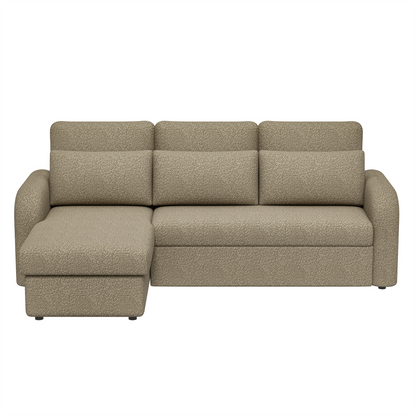 FLYN 3 Seater L Shape Boucle Pull Out Sofabed - 3 Colour Options