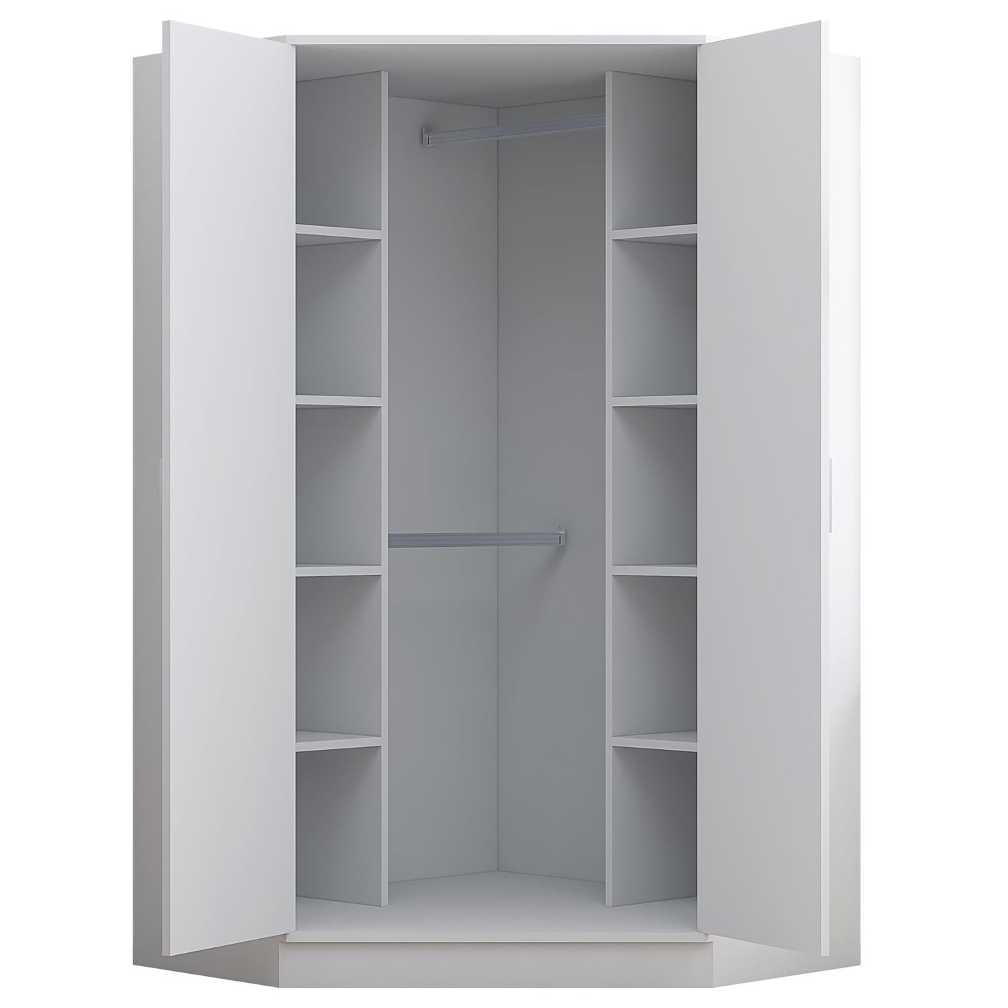 REFLECT Gloss 3 Door Corner Wardrobe Bundle Inc Corner + 1 Door Wardrobe Set