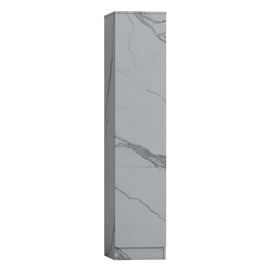 ZITA Bedroom Furniture Range Wardrobe Chest Bedside in White Marble Effect