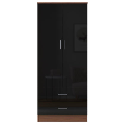 REFLECT Gloss Bedrooom 2 Door & 2 Drawer Combination Wardrobe - 4 Colour Options