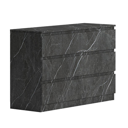 ZITA Bedroom Furniture Range Wardrobe Chest Bedside in Grey Marble Effect