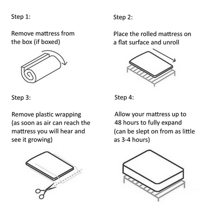 4FT Small Double Memory Foam Mattress - 10 Inch (25cm) - 120x190cm