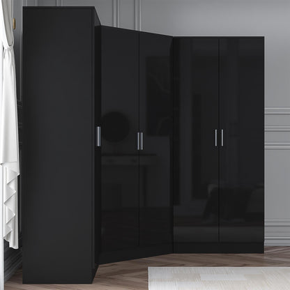 REFLECT Gloss 6 Door Wardrobe Bundle - 2 Door Corner + 2 Door + 2 Door Wardrobe