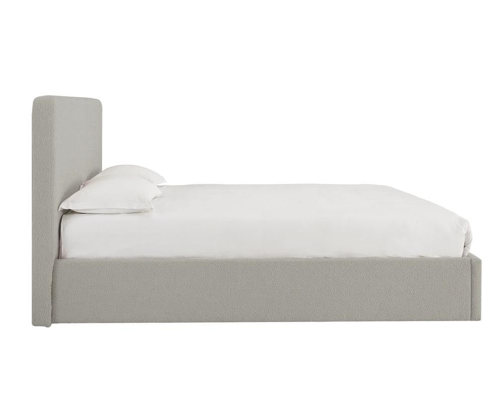 TEDDY BOUCLE 5FT King Gas Lift Up Ottoman Storage Bedframe (H: 113cm x W: 170cm x L: 220cm) (Grey)
