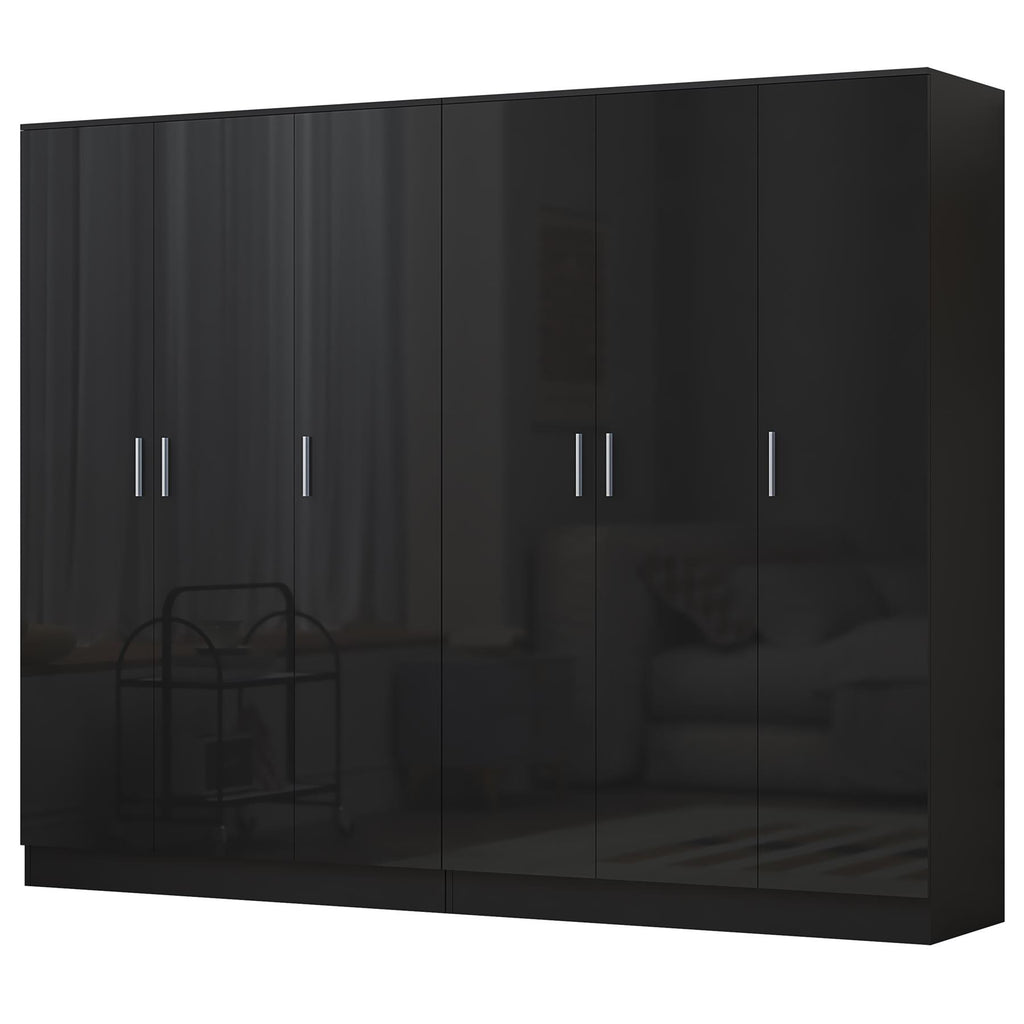REFLECT 2pc Wardrobe Bundle - 3 Door Plain + 3 Door Plain - 4 Colour Options