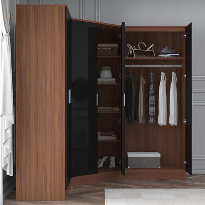 REFLECT Gloss 6 Door Wardrobe Bundle - 2 Door Corner + 2 Door + 2 Door Wardrobe