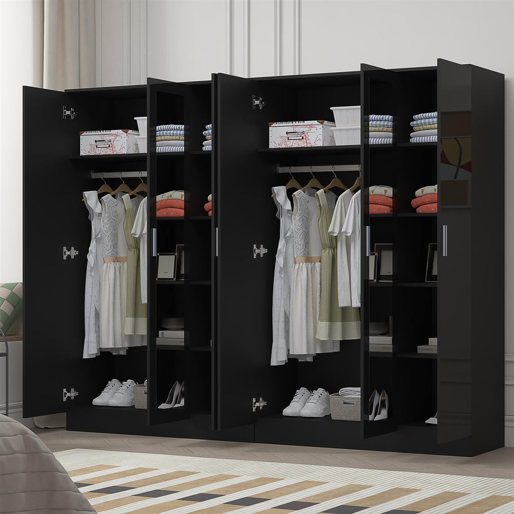 REFLECT 2pc Wardrobe Bundle - 3 Door Mirror + 3 Door Mirror - 4 Colour Options