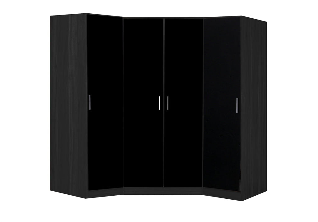 REFLECT Gloss 4 Door Corner Wardrobe Bundle Inc Corner + 2x 1 Door Wardrobes Set