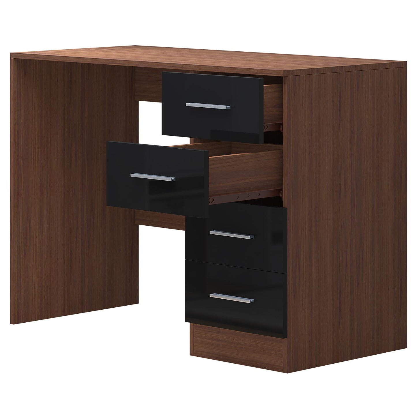 REFLECT Gloss Bedroom Furniture 4 Drawer Dressing Table Desk - 4 Colour Options