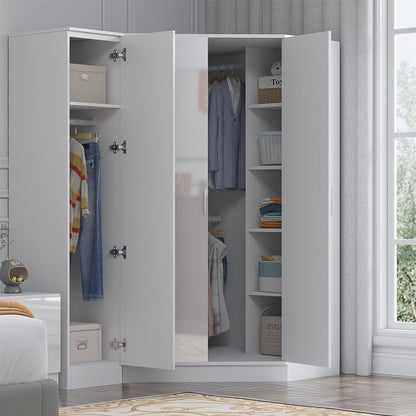 REFLECT Gloss 3 Door Corner Wardrobe Bundle Inc Corner + 1 Door Wardrobe Set