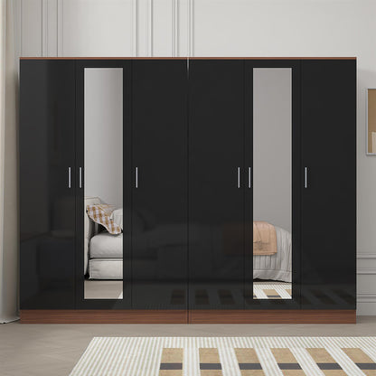 REFLECT 2pc Wardrobe Bundle - 3 Door Mirror + 3 Door Mirror - 4 Colour Options