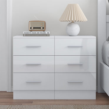 Reflect 3 Drawer Bedside Bundle (2x) - White Gloss & Matt White - Modern Bedside