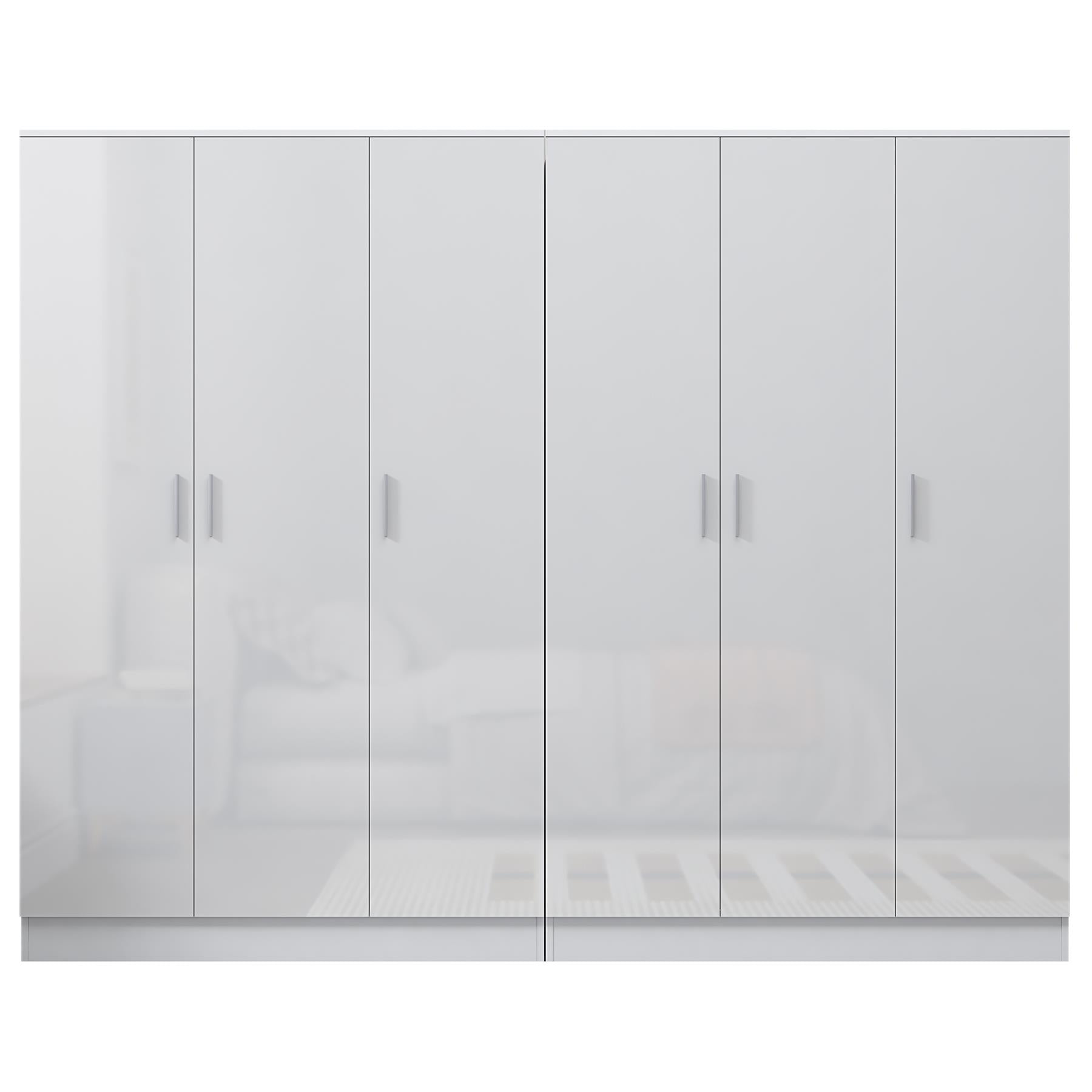 REFLECT 2pc Wardrobe Bundle - 3 Door Plain + 3 Door Plain - 4 Colour Options