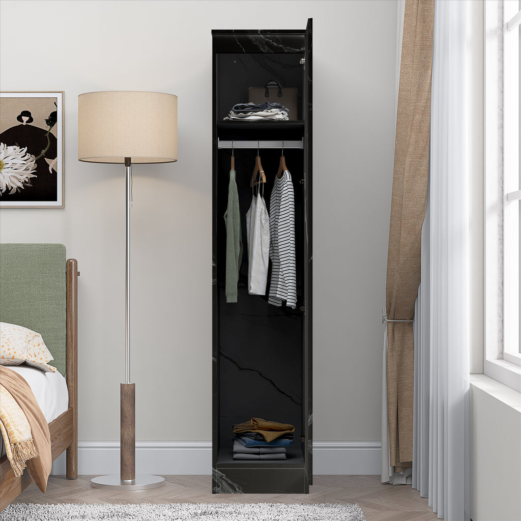 ZITA Bedroom Furniture Range Wardrobe Chest Bedside in Grey Marble Effect