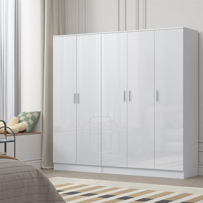 REFLECT 2pc Wardrobe Bundle - 3 Door Plain + 2 Door Plain - 4 Colour Options