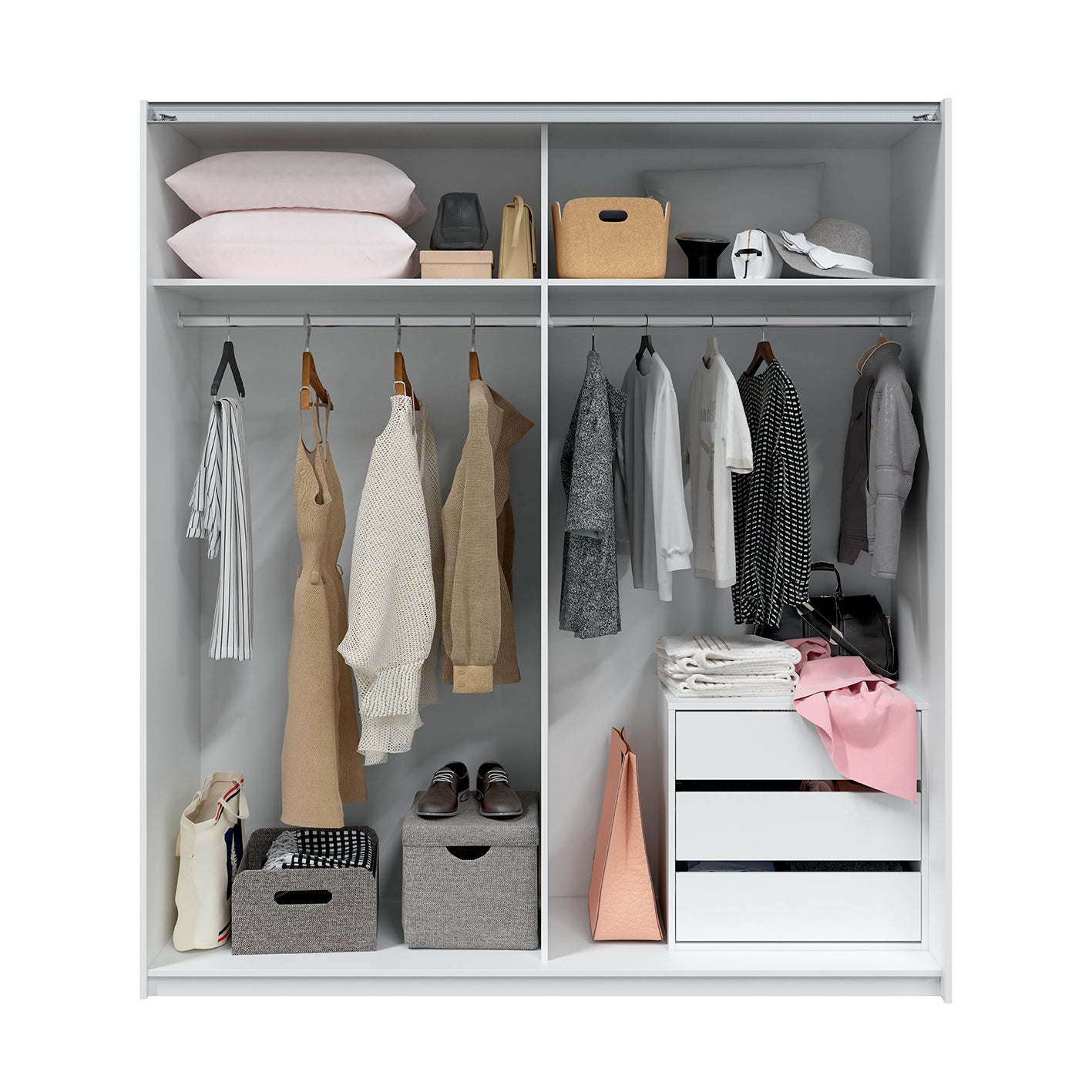Modern Hinged/Sliding Wardrobes - Optional Internal Drawer & Colour Options