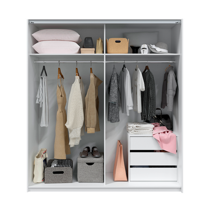 Modern Hinged/Sliding Wardrobes - Optional Internal Drawer & Colour Options