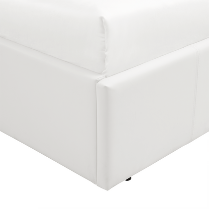 LUNA 4FT6 Double Faux Leather Ottoman Storage Bed-Mattress & Colour Options