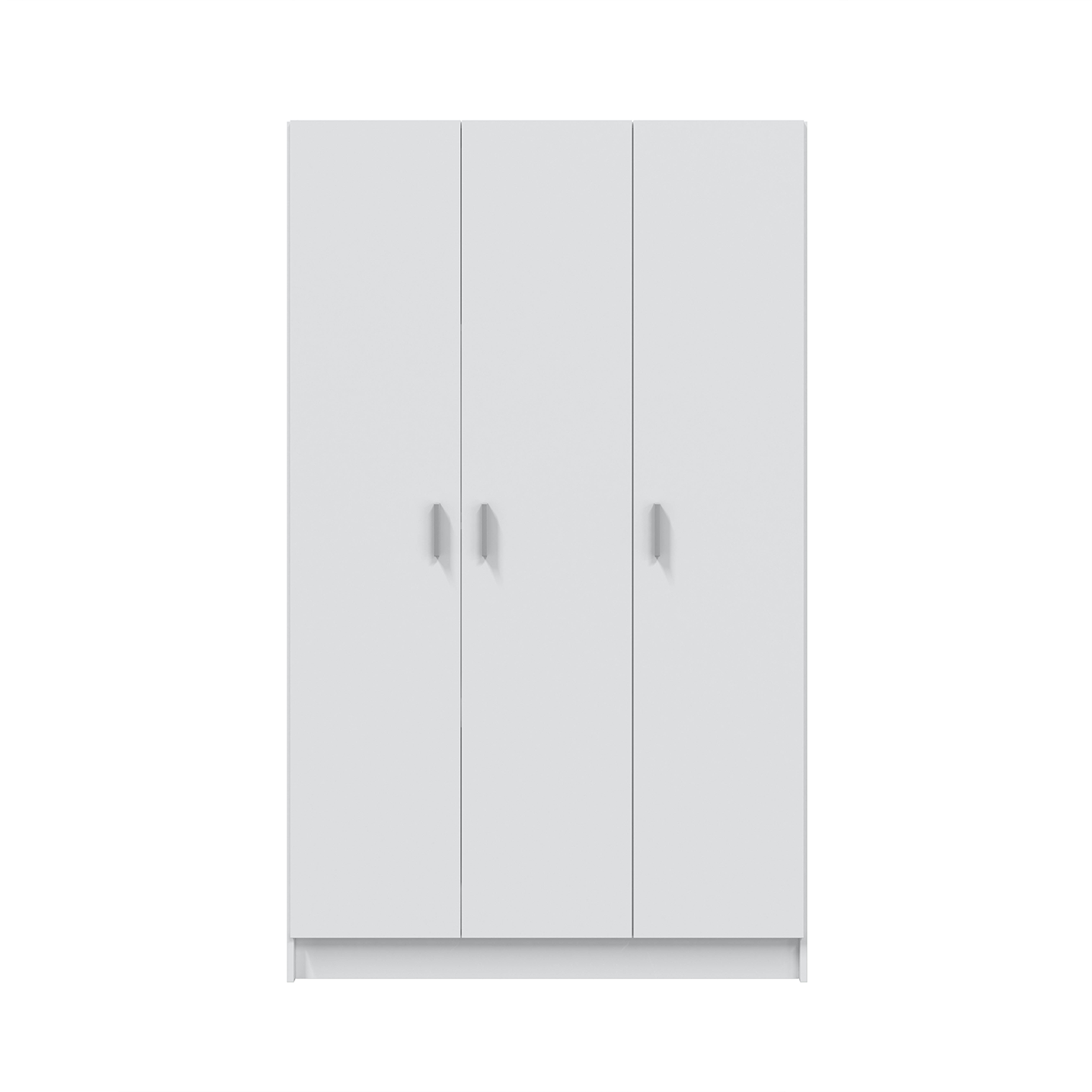 VITA White 3 Door Broom Cupboard - Modular Kitchen & Utility Room Cleaning Storage Cabinet