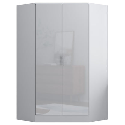 REFLECT Gloss 5 Door Corner Wardrobe Bundle Inc Corner + 3 Door Wardrobe Set