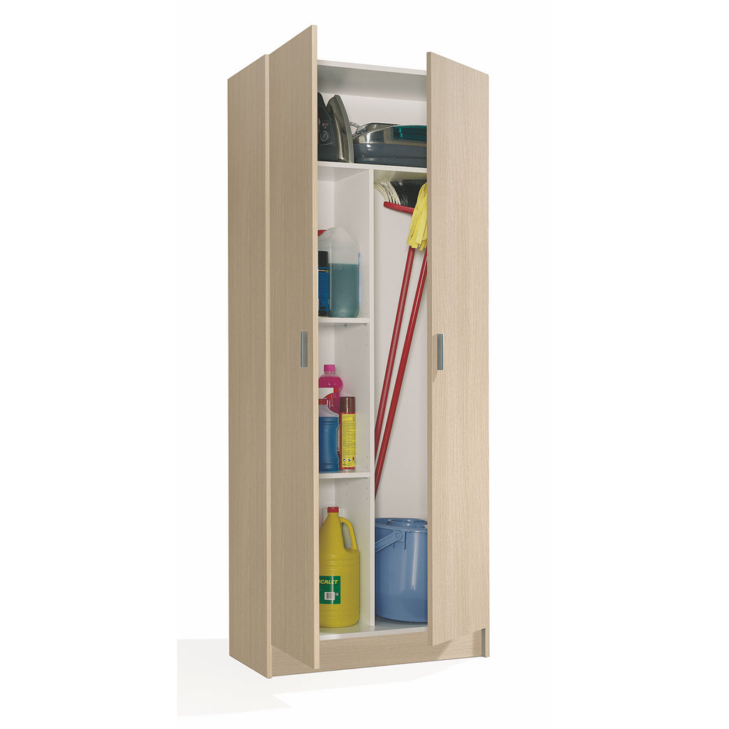 Vita 2 Door Kitchen Utility Room Cabinet - Oak Finish