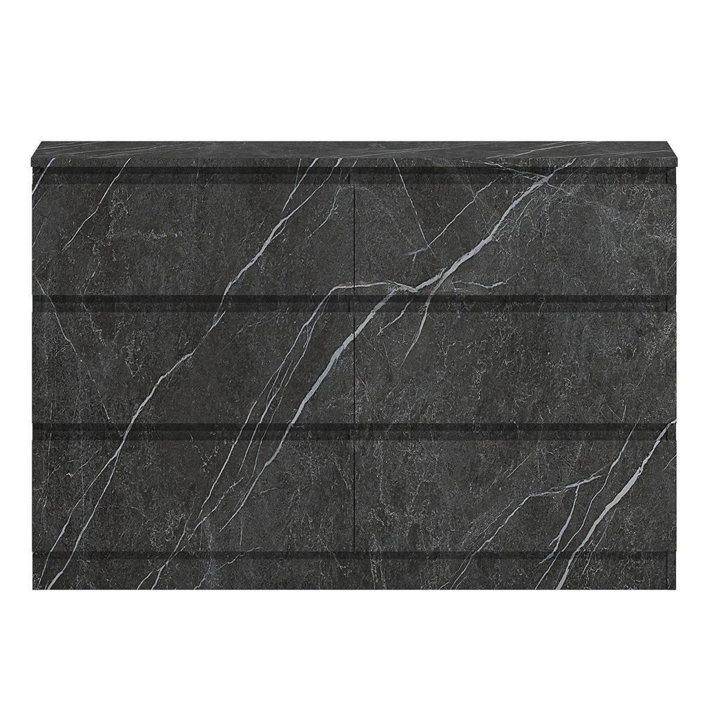 ZITA Bedroom Furniture Range Wardrobe Chest Bedside in Grey Marble Effect