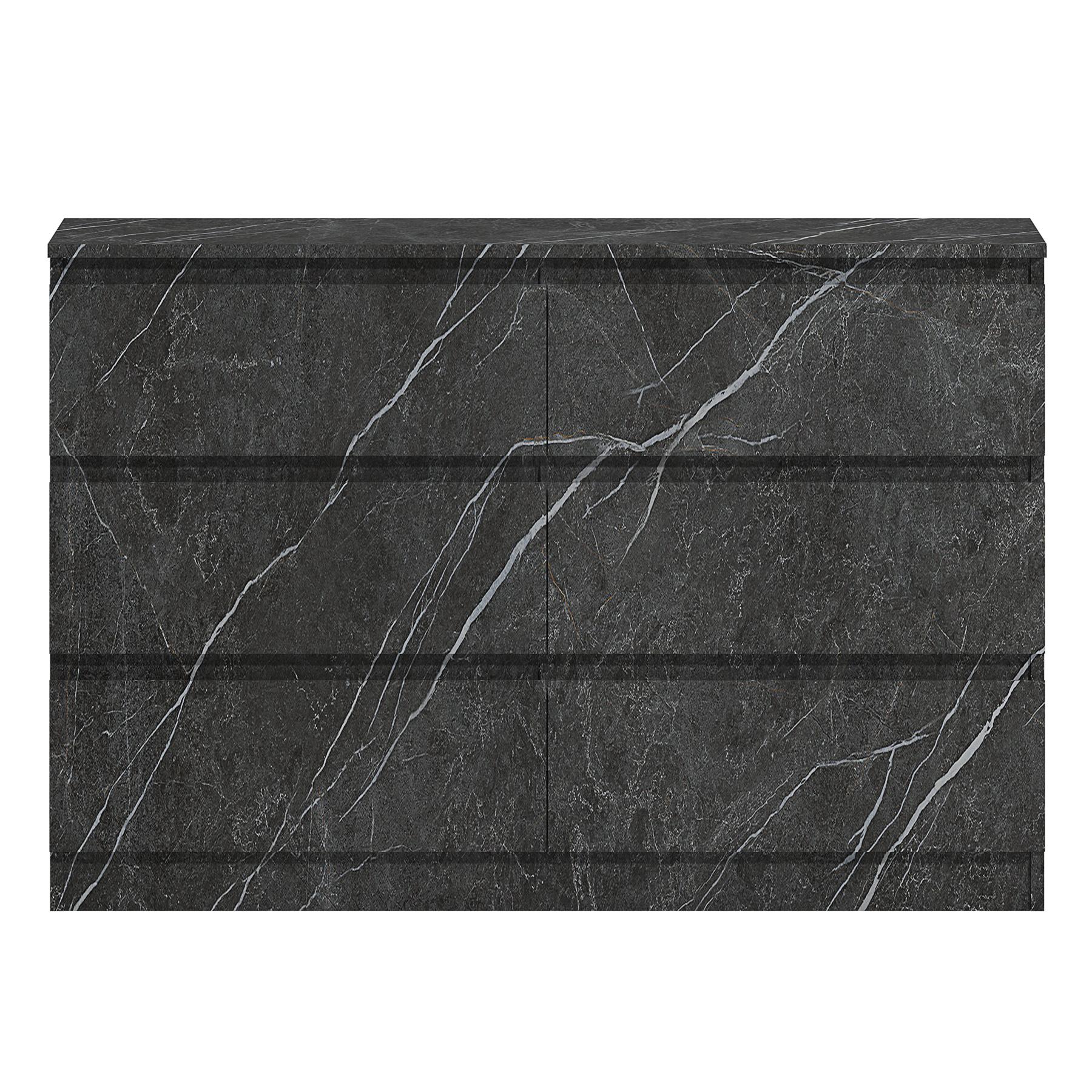 ZITA Bedroom Furniture Range Wardrobe Chest Bedside in Grey Marble Effect