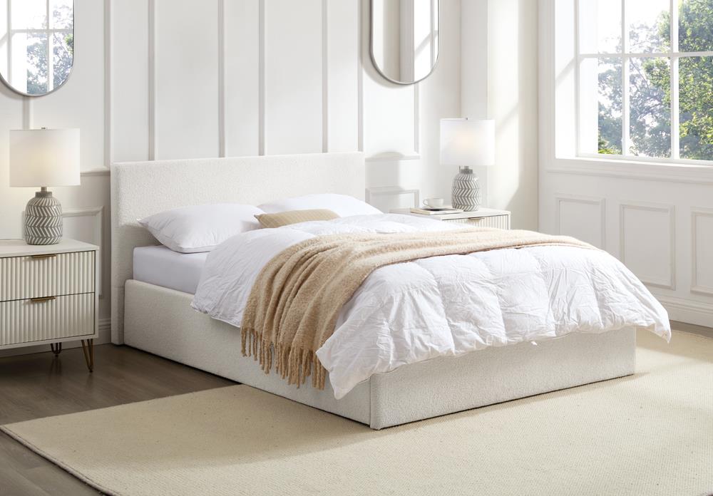 TEDDY 5FT Kingsize Boucle Ottoman Storage Bed - 2 Colour + Mattress Option