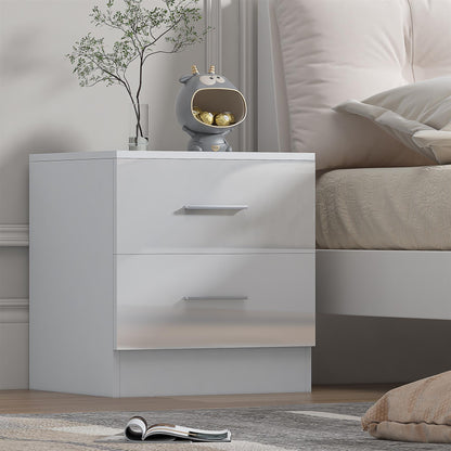 REFLECT Gloss Bedroom Furniture Wardrobe Chest Bedside Desk - 4 Colour Options