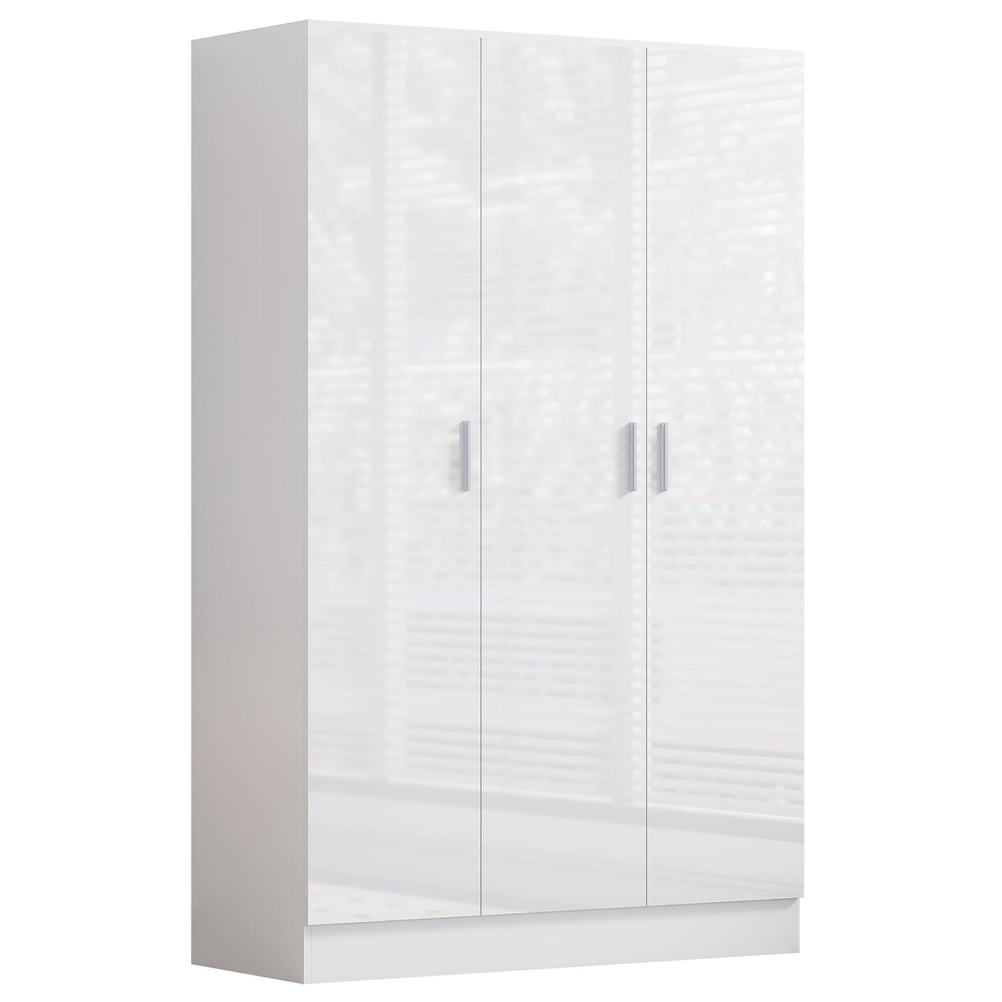 REFLECT Gloss 4pc Bedroom Set - 3 Door Wardrobe + 5 Draw Chest + 2 Bedsides