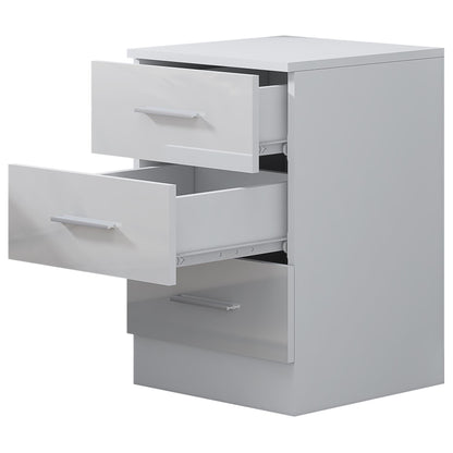 REFLECT High Gloss Pair of 3 Drawer Bedsides in 4 Colour Options