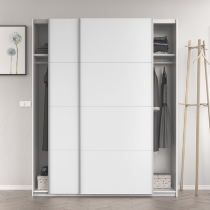 ARM White 2 Door Sliding Wardrobe 150cm Wide Contemporary Design