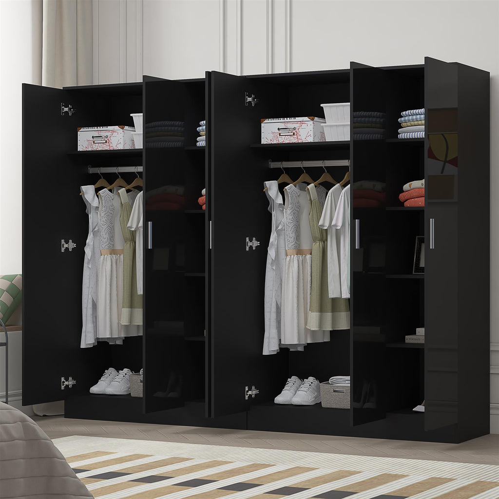 REFLECT 2pc Wardrobe Bundle - 3 Door Plain + 3 Door Plain - 4 Colour Options