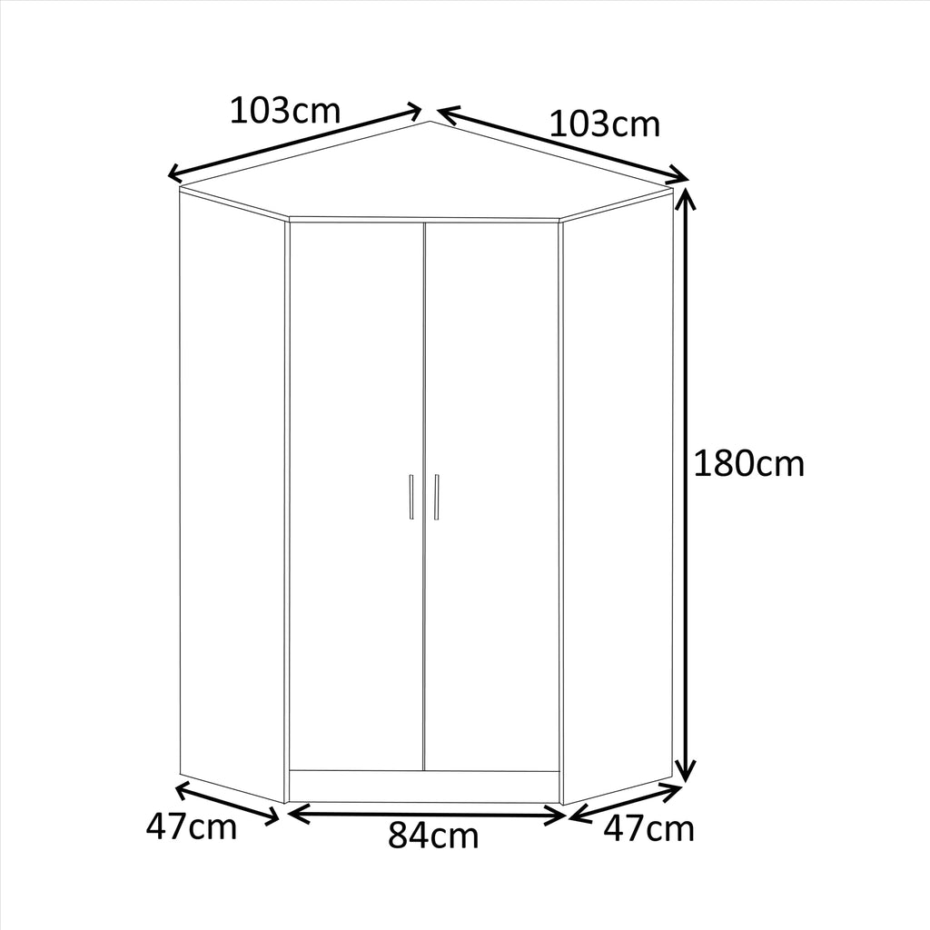 REFLECT Gloss 4 Door Wardrobe Bundle Inc 2 Door Corner + 2 Door Mirror Wardrobes