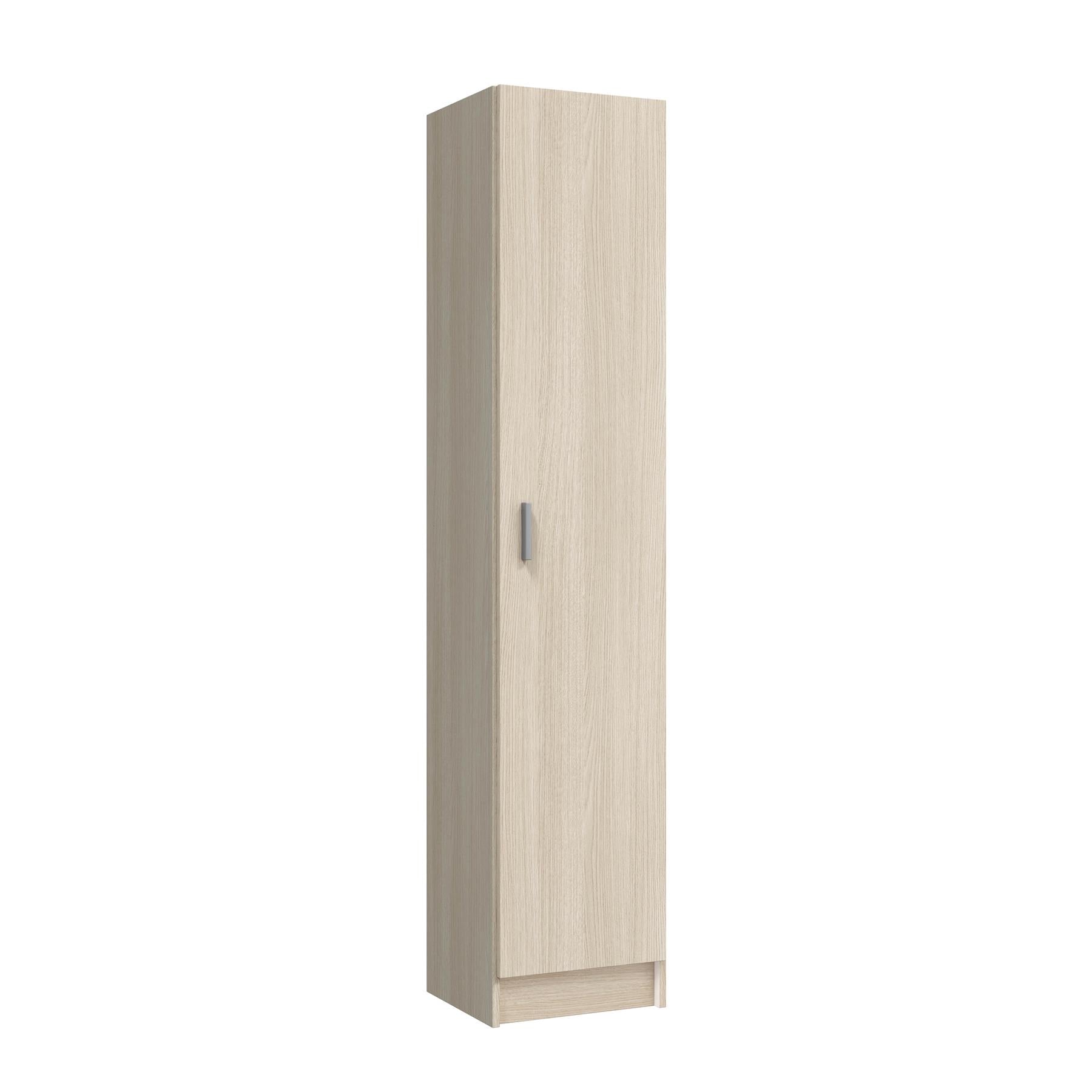 VITA Oak Utility Storage Cupboard - 1 Door Cabinet with 3 Shelves - Modular Storage for Kitchen or Utility Room